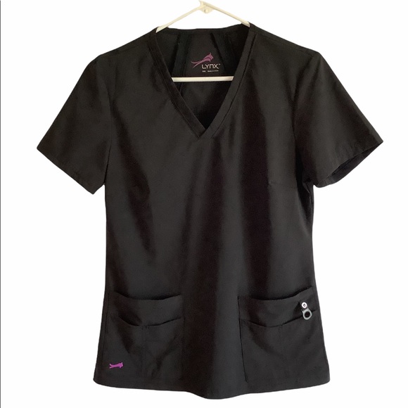 Lynx Women Black Scrubs Top SML